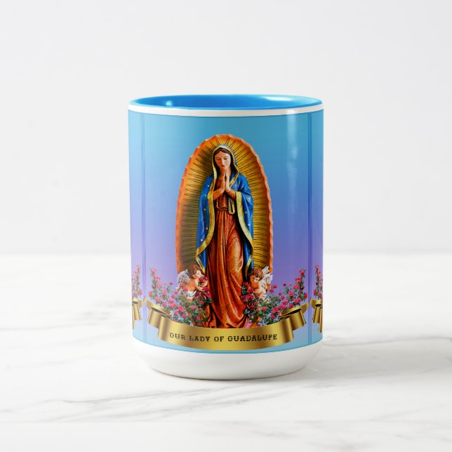 The Virgin of Guadalupe Two-Tone Coffee Mug (Center)