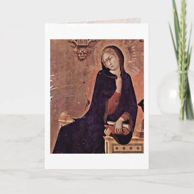 The Virgin Of The Annunciation By Simone Martini Card (Front)