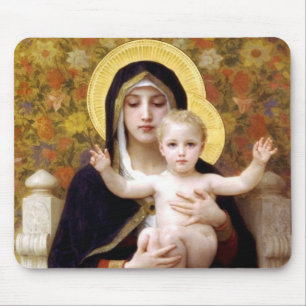 The Virgin of the Lillies Mouse Pad