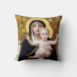 The Virgin of the Lily, Bouguereau Cushion