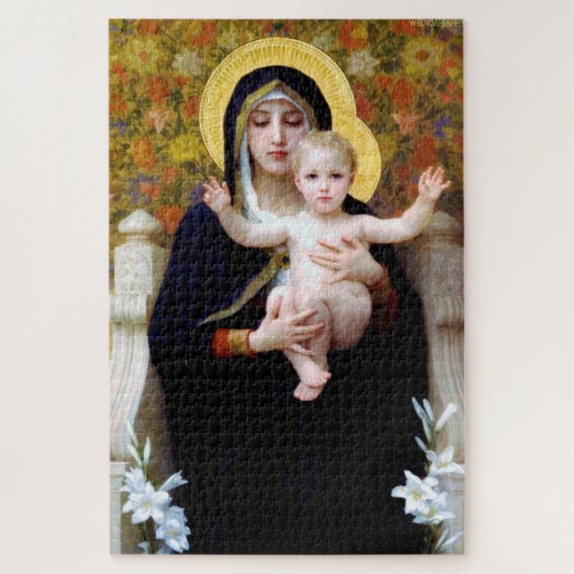 The Virgin of the Lily, Bouguereau Jigsaw Puzzle (Vertical)