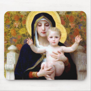 The Virgin of the Lily, Bouguereau Mouse Pad