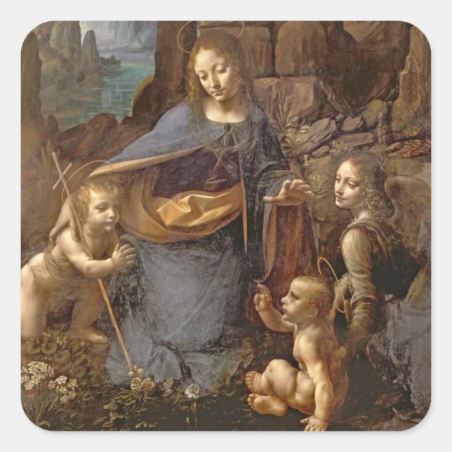 The Virgin of the Rocks Square Sticker (Front)