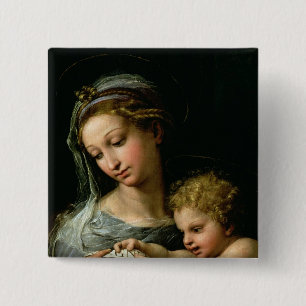 The Virgin of the Rose, c.1518 15 Cm Square Badge