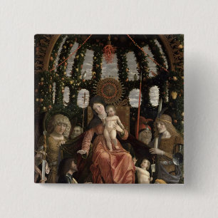 The Virgin of Victory or The Madonna and Child 15 Cm Square Badge