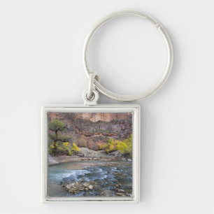The Virgin River in autumn in Zion National Park Key Ring