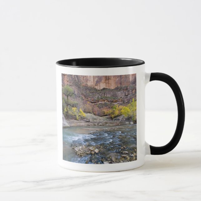 The Virgin River in autumn in Zion National Park Mug (Right)