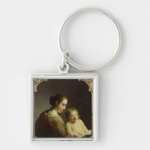 The Virgin Teaching the Infant Christ to Read Key Ring