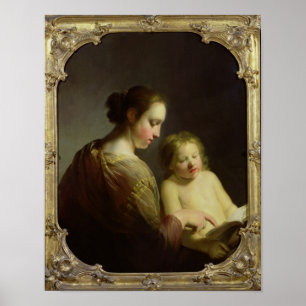 The Virgin Teaching the Infant Christ to Read Poster