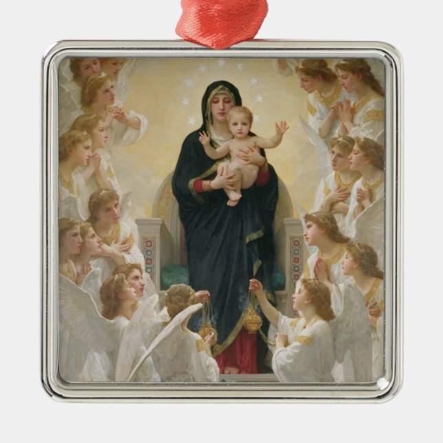 The Virgin with Angels, 1900 Metal Tree Decoration (Front)