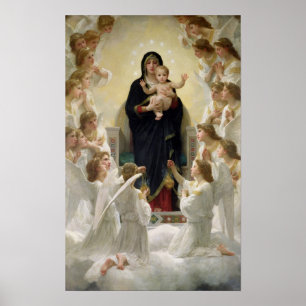The Virgin with Angels, 1900 Poster