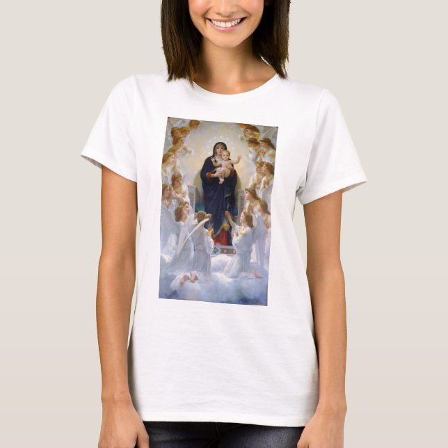 The Virgin with Angels, Bouguereau T-Shirt (Front)