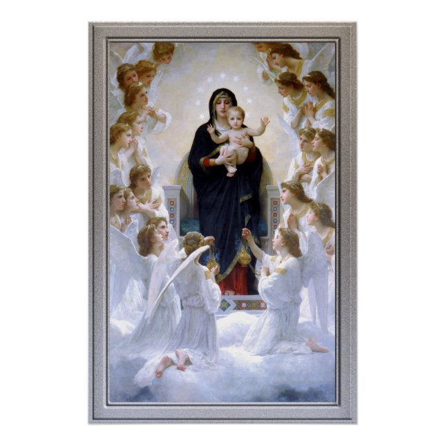 The Virgin with Angels by William Adolphe Bouguere Poster (Front)
