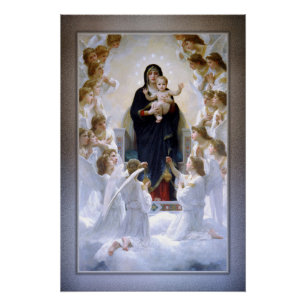 The Virgin with Angels by William Bouguereau Poster