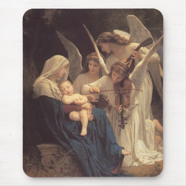 The Virgin With Angels Mouse Pad (Front)