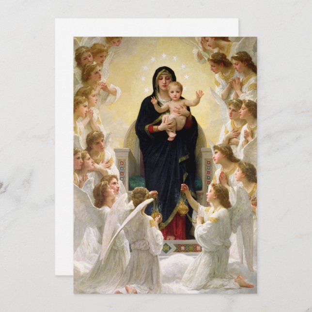 The Virgin With Angels -William-Adolphe Bouguereau Invitation (Front/Back)