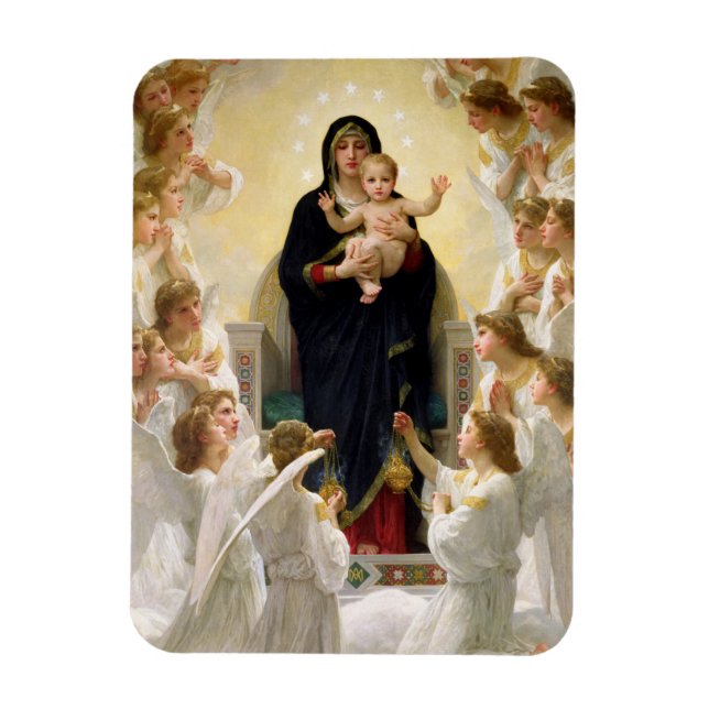 The Virgin With Angels -William-Adolphe Bouguereau Magnet (Vertical)