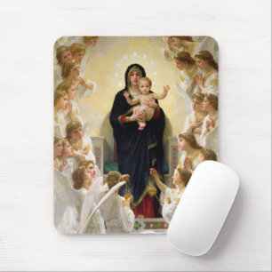 The Virgin With Angels -William-Adolphe Bouguereau Mouse Pad