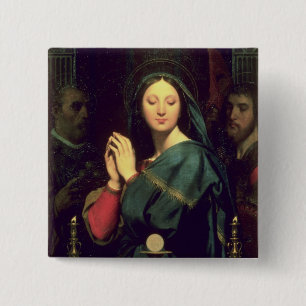 The Virgin with the Host, 1841 15 Cm Square Badge