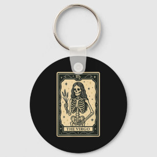 The Virgo Tarot Card - Halloween Soky Gothic Witch Key Ring
