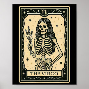 The Virgo Tarot Card - Halloween Soky Gothic Witch Poster
