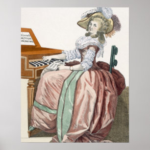 The Virtuosa in a Dress 'a l'Anglaise' with a Marl Poster