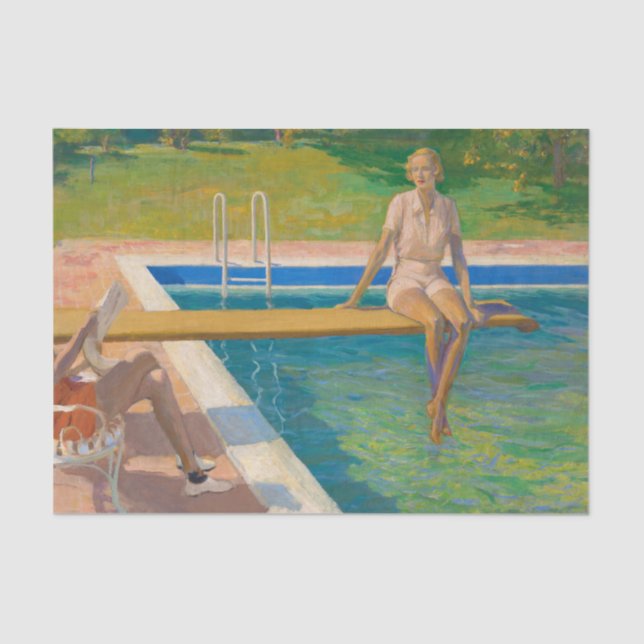 The Viscountess Castlerosse, Palm Springs Tissue Paper (Front)