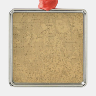 The visible side of the moon surface map metal ornament