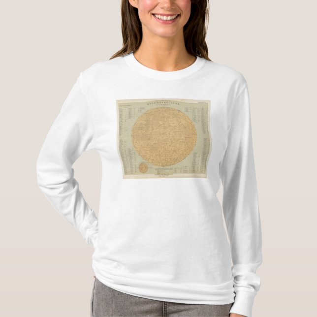 The visible side of the moon surface map T-Shirt (Front)