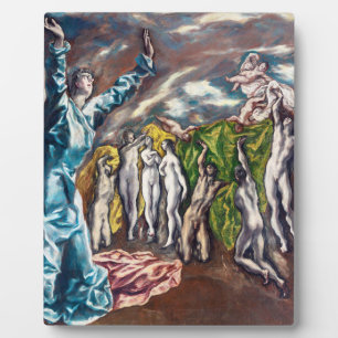 The Vision of Saint John El Greco Plaque