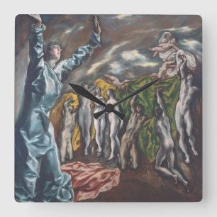 The Vision of Saint John Square Wall Clock