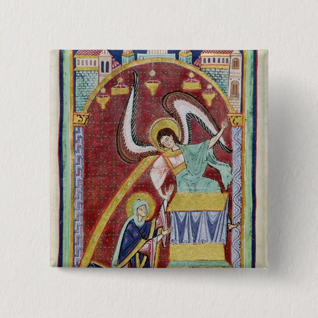 The Vision of St. Aldegondius 15 Cm Square Badge (Front)