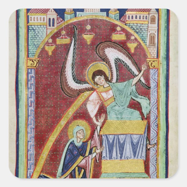 The Vision of St. Aldegondius Square Sticker (Front)