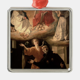 The Vision of St. Alphonsus Rodriguez Metal Tree Decoration