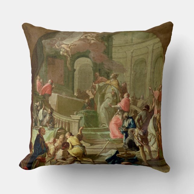 The Vision of St. Benedict, c.1760 Cushion (Front)