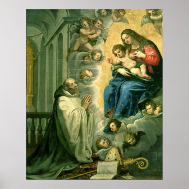 The Vision of St. Bernard, 1634 Poster (Front)