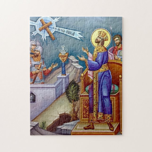 The Vision of St. Constantine Orthodox Icon Jigsaw Puzzle (Vertical)