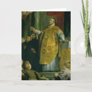 The Vision of St. Ignatius of Loyola Card