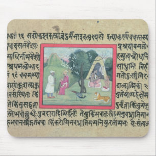 The visit of a Rajput chief to a hermit from a pag Mouse Pad