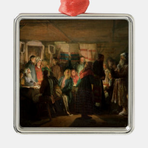 The Visit of a Sorcerer to a Peasant Wedding Metal Ornament