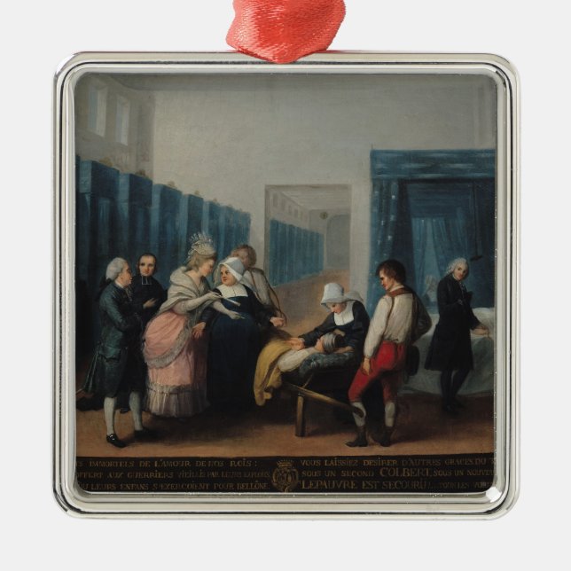 The Visit of Monsieur and Madame Necker Metal Ornament (Front)