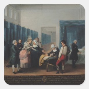 The Visit of Monsieur and Madame Necker Square Sticker