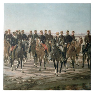 The Visit to the River Negro by General Julio Arge Ceramic Tile