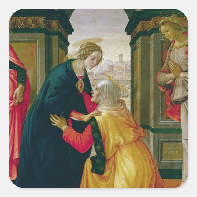 The Visitation, 1491 Square Sticker (Front)