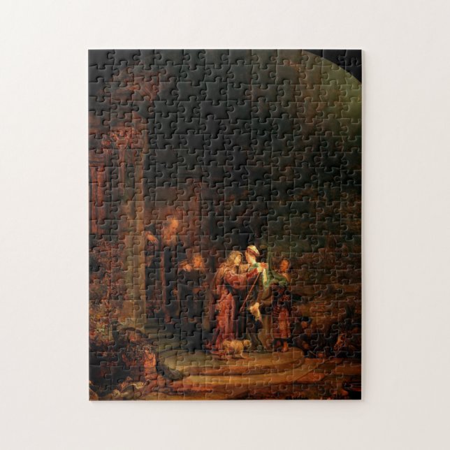 The Visitation by Rembrandt Puzzle (Vertical)