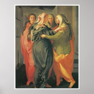 The Visitation - Jacopo Da Pontormo Canvas Print