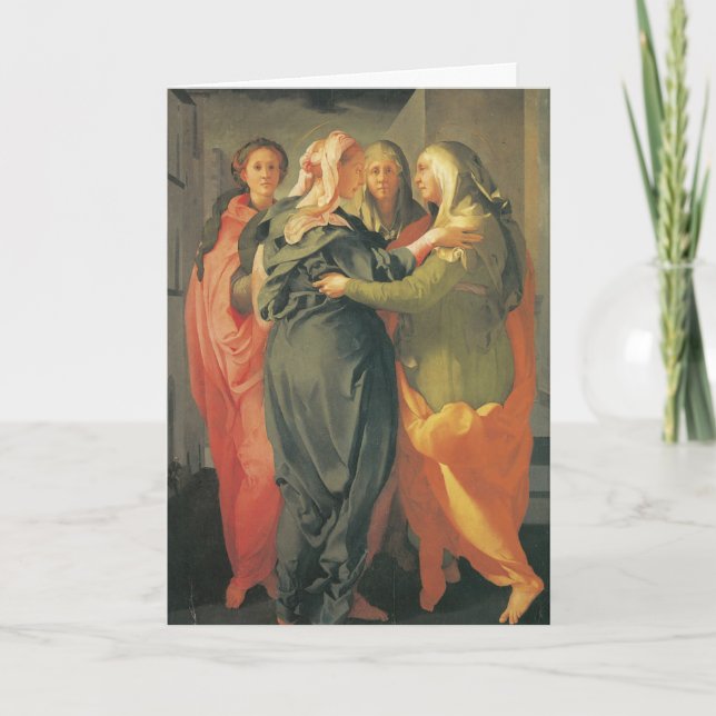 The Visitation - Jacopo Da Pontormo Holiday Card (Front)