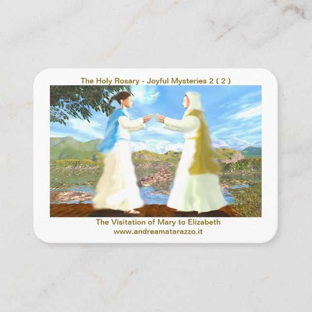 The Visitation of Mary To Elizabeth Holy Place Card (Front)
