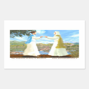 The Visitation of Mary to Elizabeth Rectangular Sticker