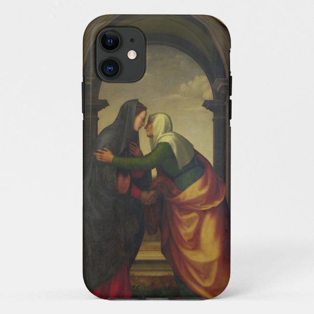 The Visitation of St. Elizabeth to the Virgin Mary Case-Mate iPhone Case (Back)